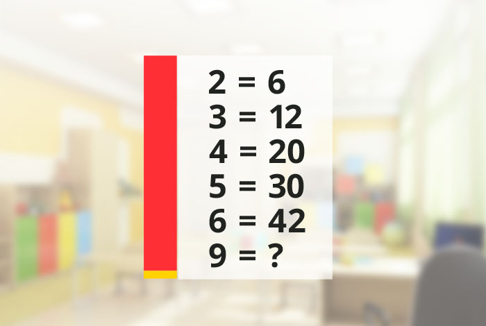 2=6, 3=12, 4=20, 5=30, 6=42, 9=? ответ