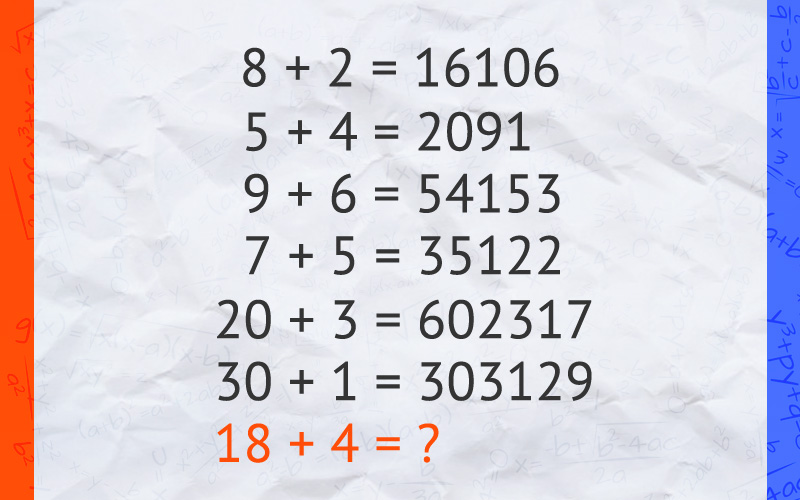 8 + 2 = 16106, 5 +4 = 2091, 9+6=54153 решение
