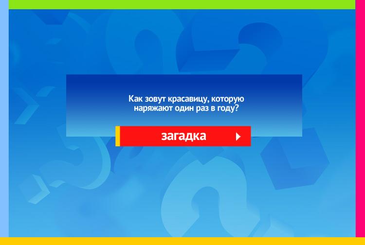 Загадка про елку. Как зовут красавицу, которую наряжают один раз в году?