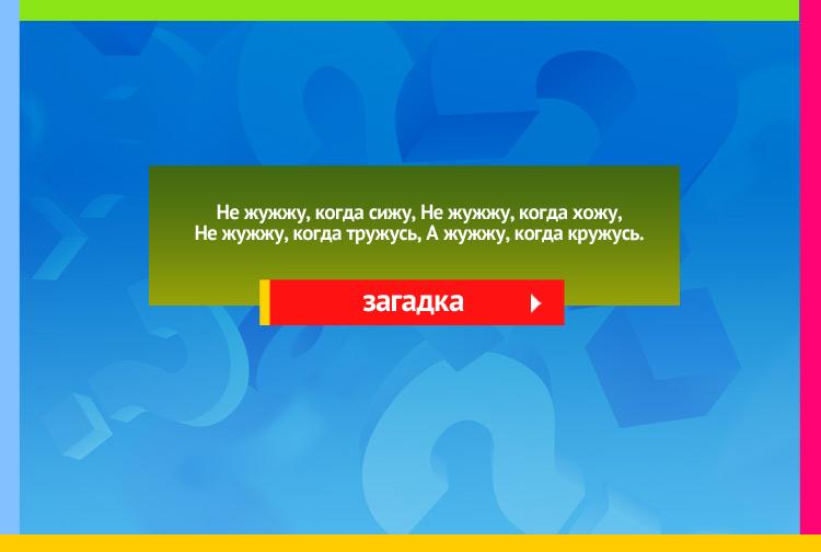 Загадка про жука. Не жужжу, когда сижу, Не жужжу, когда хожу, Не жужжу, когда тружусь, А жужжу, когда кружусь.