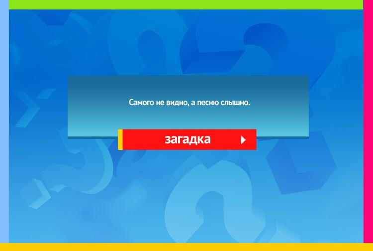 Загадка про комар. Самого не видно, А песню слышно.