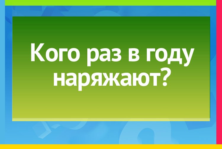 Загадка про Елку. Кого раз в году наряжают?