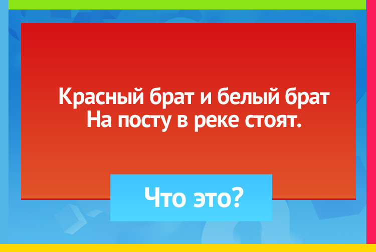 Загадка про бакен. Красный брат и белый брат На посту в реке стоят.