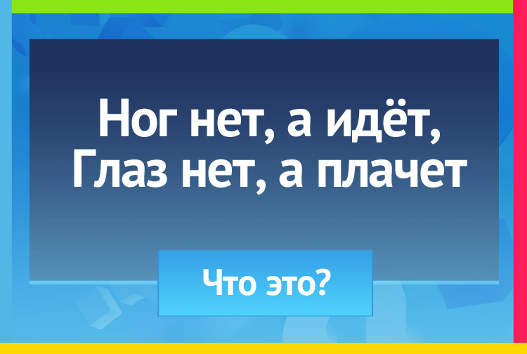 Загадка про тучу. Ног нет, а идёт, Глаз нет, а плачет.