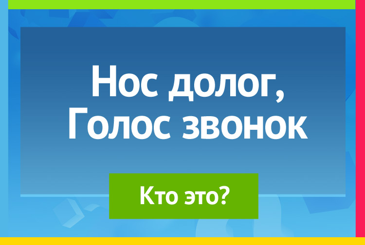 Загадка про комара. Нос долог, Голос звонок.