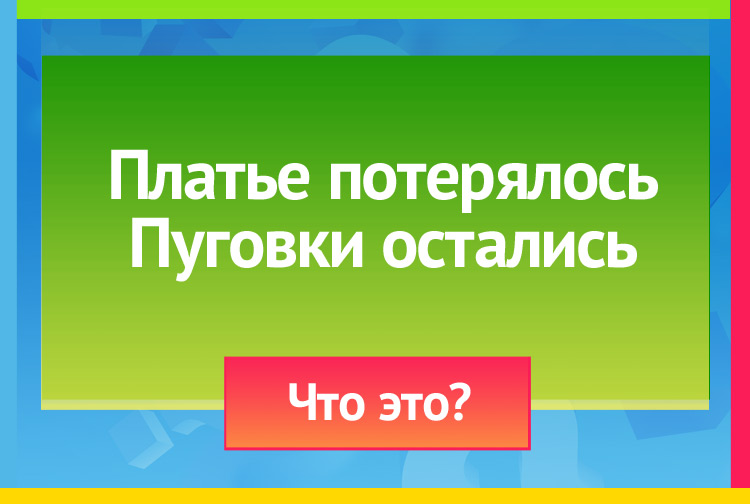 Загадка про рябину. Платье потерялось Пуговки остались