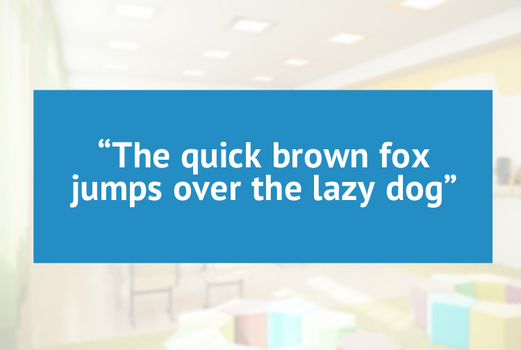 Что необычного в предложении: The quick brown fox jumps over the lazy dog?