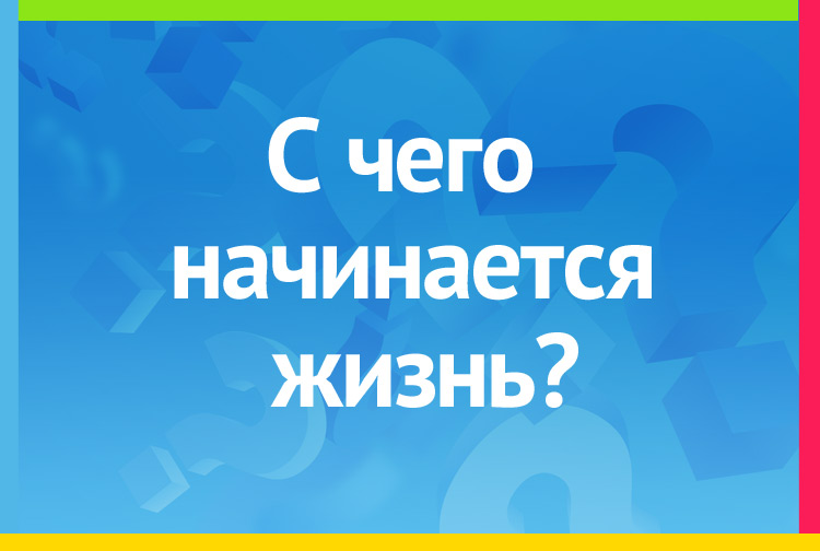 Загадка про букву Ж. С чего начинается жизнь?